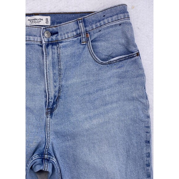Abercrombie & Fitch 90s Slim Straight Curve Love Jeans Ultra High Rise Size 32 - Picture 2 of 10